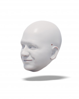 3D-Modell eines glücklichen Männerkopfes für den 3D-Druck