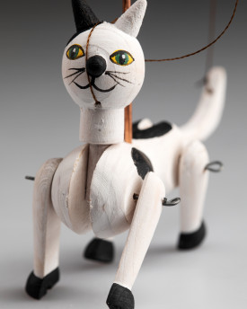 Cat - Mini Wooden Marionette Puppet