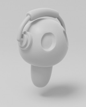 Funky man, 3D head model for 3D printing