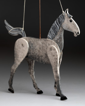 Roan Horse - Wooden Decorative Marionette