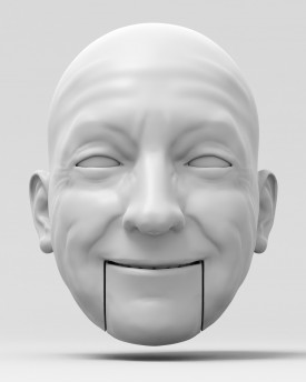 3D-Modell des Kopfes eines Mannes für den 3D-Druck