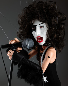 Paul Stanley - Portrait Marionette 24 pouces de hauteur, bouche mobile