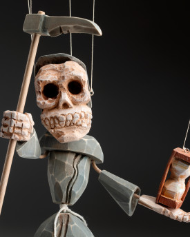 Mort - Marionnette tchèque en bois sculptée à la main