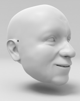 3D-Modell des Kopfes eines Mannes für den 3D-Druck