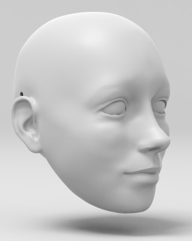 3D-Modell des Kopfes einer Ballerina