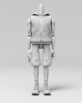 Modello di corpo con gilet per la stampa 3D