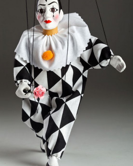 Lovely Pierrot string puppet