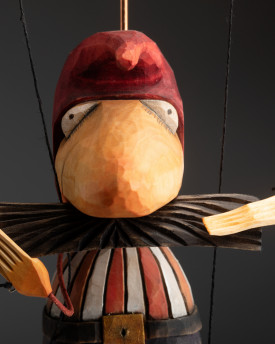 Zwerg - Handgeschnitzte Marionettenpuppe aus Holz
