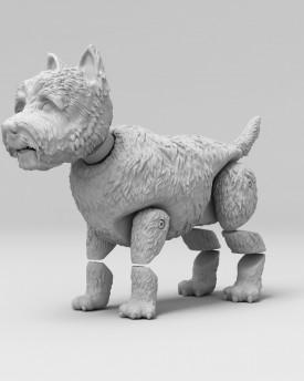 Pes chlupáč 3D model