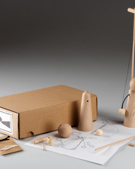 DIY - kit creativo - semplice marionetta di legno