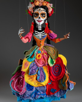 Ballerina messicana Santa Muerta – Marionetta su misura alta 20 pollici