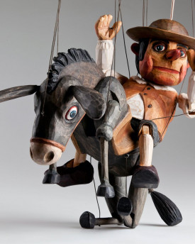 Sancho Panza and his Dapple Donkey Czech Marionette