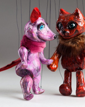 Cat and Mouse – awesome ceramic puppets