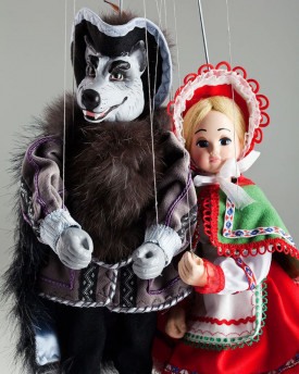 Little Red Riding Hood and the Wolf - puppets in beautiful costumes