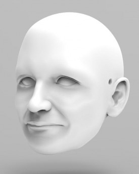 3D Model of an elderly lady's head for 3D print