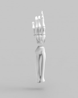 Skeletthände 3D Modell für den 3D-Druck