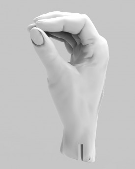 3D Modèle des mains dans un geste de pincer pour l'impression 3D