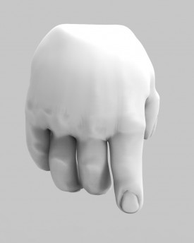 3D Model of fat hands for 3D print