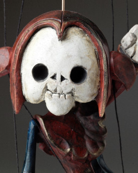Superstar Skeleton Jester - Un burattino di legno con un aspetto originale