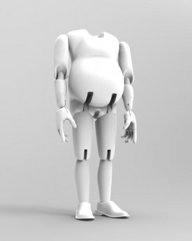 Dicker Mann 3D Körpermodell für den 3D-Druck