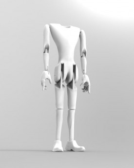 3D Model of tall man's body for 3D print