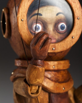 Marionnette originale en bois Oldschool Diver