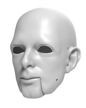 3D Modèle de tête d'un homme étroit d'esprit pour l'impression 3D