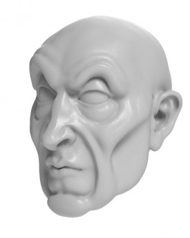 3D Model of a Claude Frollo head for 3D print 130 mm