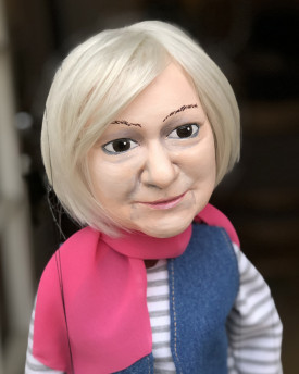 3D Model hlavy babičky pro 3D tisk 120 mm