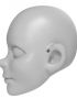 foto: 3D Model of young boy's head model for 3D printing
