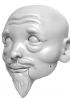 foto: 3D Model hlavy Japonského samuraje pro 3D tisk 135 mm