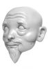 foto: Modèle de tête de Samouraï japonais pour l'impression 3D 135 mm