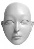 foto: Prinzessin 3D Kopfmodel für den 3D-Druck 127 mm
