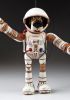 foto: Dogstronaut marionetta in legno intagliata a mano