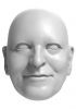 foto: 3D model hlavy spokojeného muže pro 3D tisk 126mm