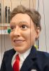 foto: 3D Modèle de tête d'un homme d'affaires pour l'impression 3D 145mm