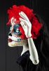 foto: Červená Santa Muerte, designová loutka