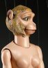 foto: Affenfrau - ungewöhnliche Marionette mit einem Mädchenkörper und einem Affenkopf