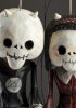 foto: Superstar diabolica coppia di scheletri in legno di tiglio