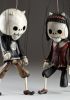 foto: Superstars Devils - a cute devilish couple of hand-carved skeleton puppets