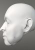 foto: Älterer Mann, 3D-Modell des Kopfes (für 31 Zoll Marionette, offener Mund)