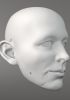 foto: René Daumal, Modèle 3D d'une tête d'homme (pour marionnette 60cm, yeux et bouche mobiles)