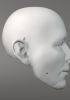foto: René Daumal, 3D-Modell eines Männerkopfes (für 60cm Marionette, bewegliche Augen und Mund)