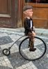 foto: Man on a bike - custom made marionette of a velocipedist