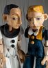 foto: Holzfreunde – zwei handgeschnitzt Marionetten Fritz und Pierot