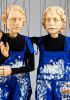 foto: Wooden Twins Marionettes carved based on photos (the price is for 1 marionette puppet)