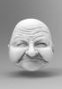 foto: Very old man head model for 3D printing