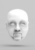 foto: 3D Model hlavy muže s dvojitou bradou pro 3D tisk 130 mm