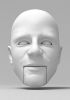 foto: Man with a high forehead head for 3D print – 120mm