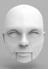 foto: 3D Model hlavy klidného muže pro 3D tisk